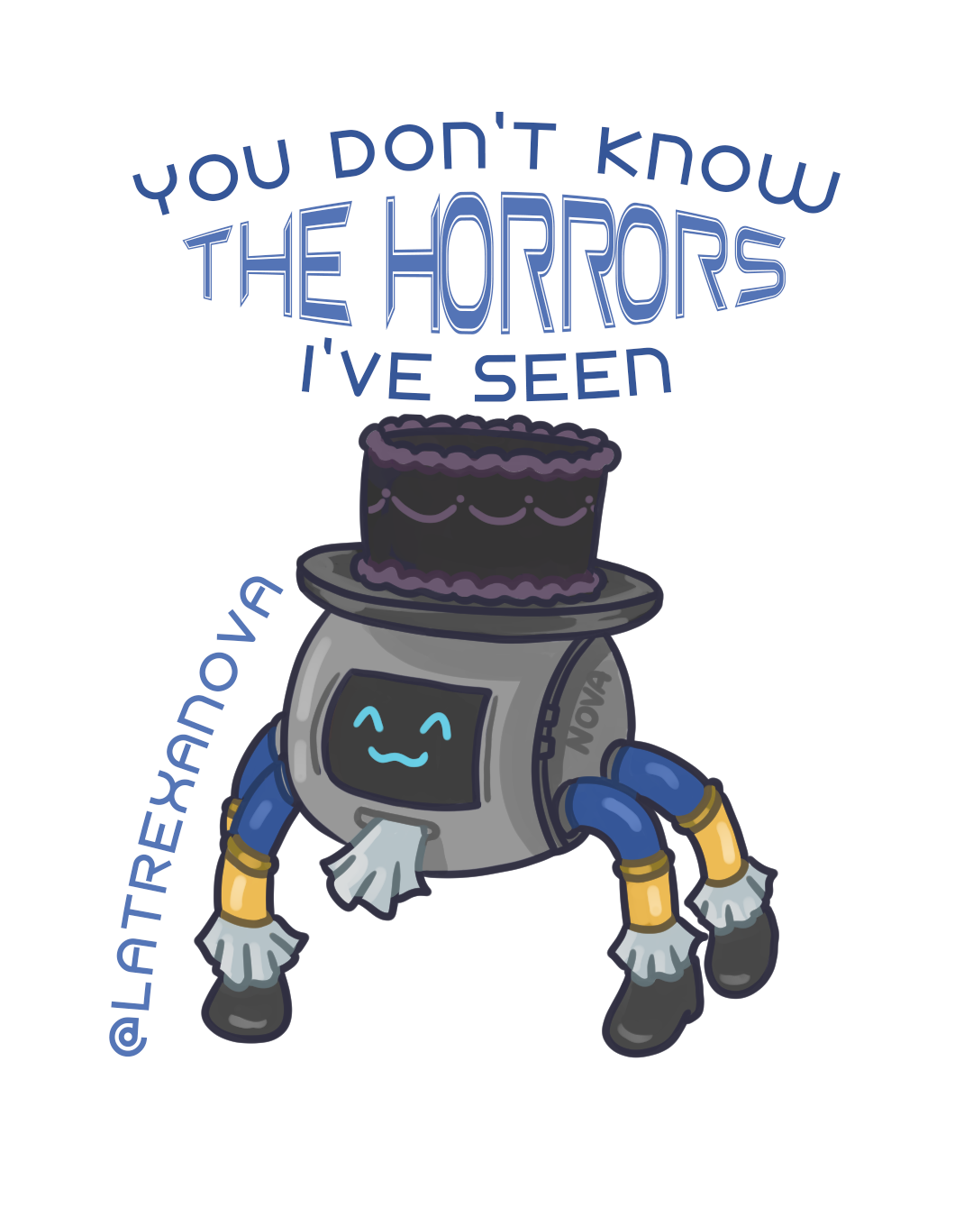 Drinkbot The Horrors Vinyl Sticker