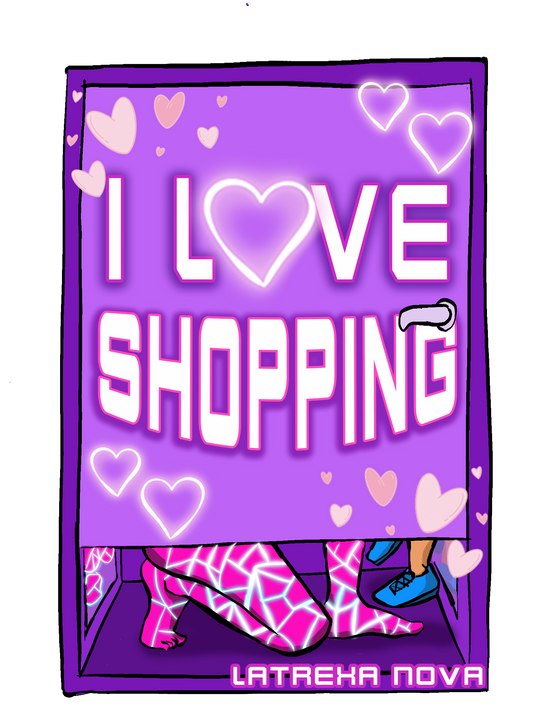 I Love Shopping Sticker