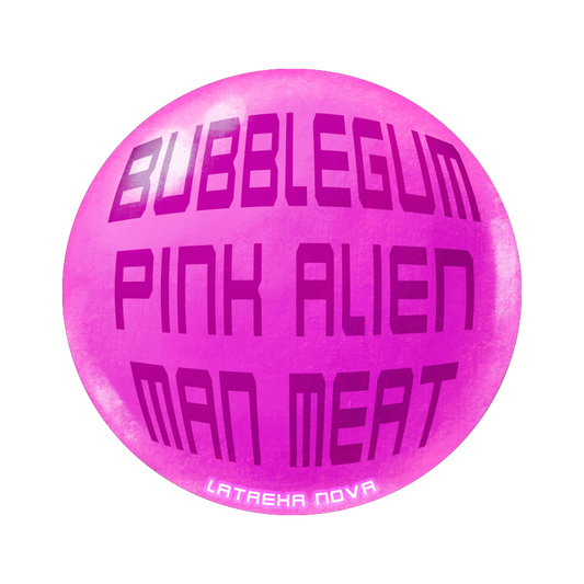 Bubblegum Pink Alien Man Meat Sticker