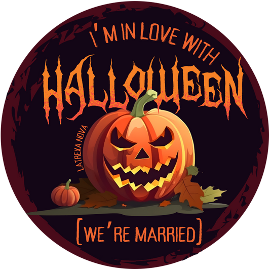I'm In Love With Halloween (We're Married) Sticker