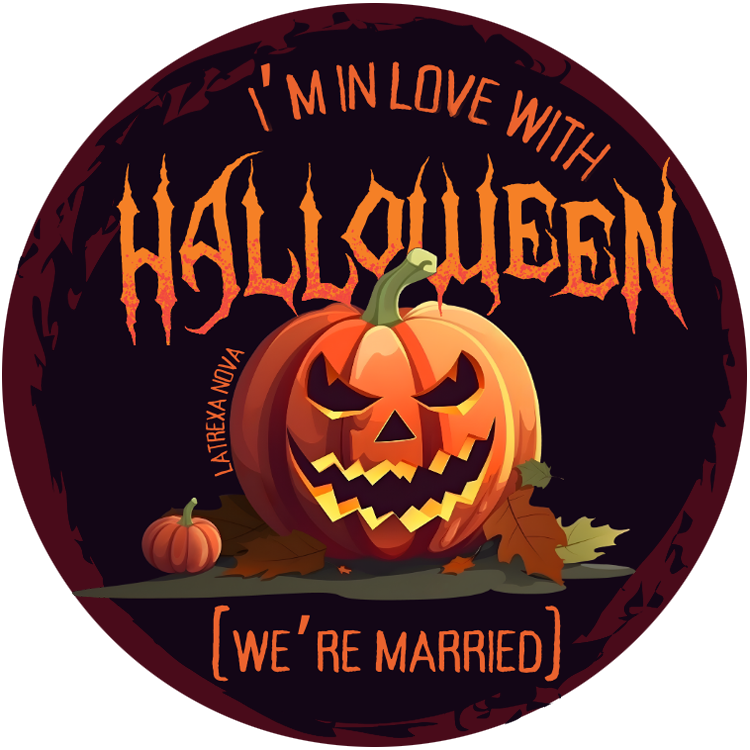 I'm In Love With Halloween (We're Married) Sticker